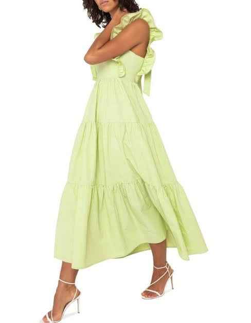 Seahaze Maxi Dress in fresh Apple Hue