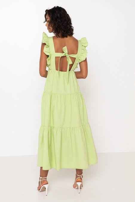 Seahaze Maxi Dress in fresh Apple Hue