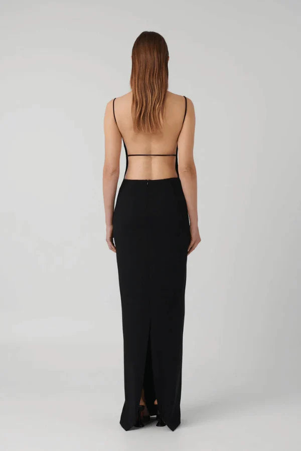 Full length black Gabbi Gown – evening dress rental NZ