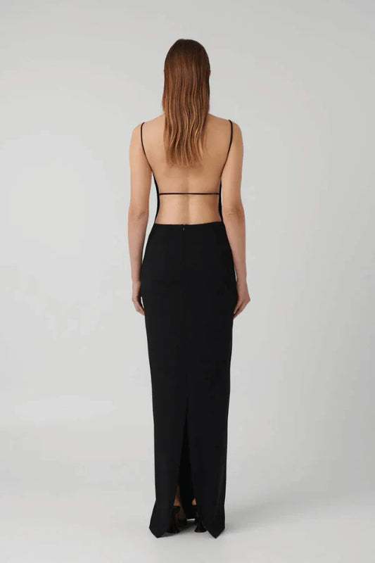 Full length black Gabbi Gown – evening dress rental NZ