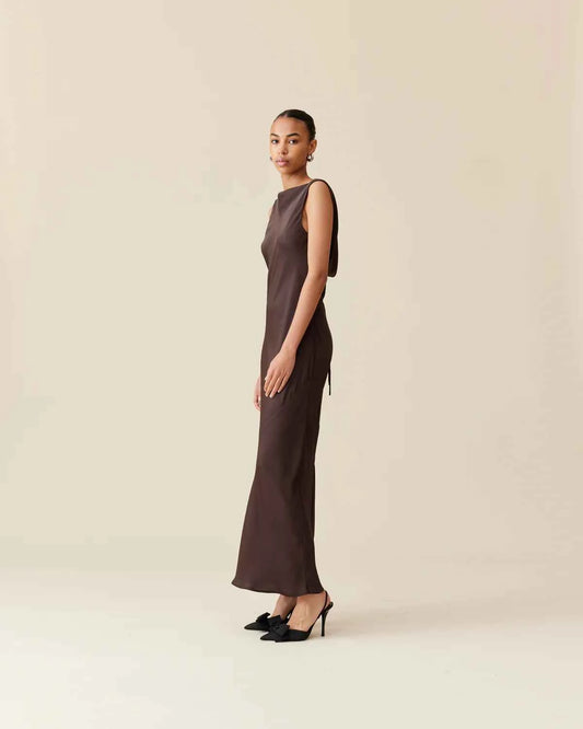 Firebird Cowl Gown - Espresso