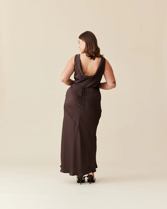 Firebird Cowl Gown - Espresso