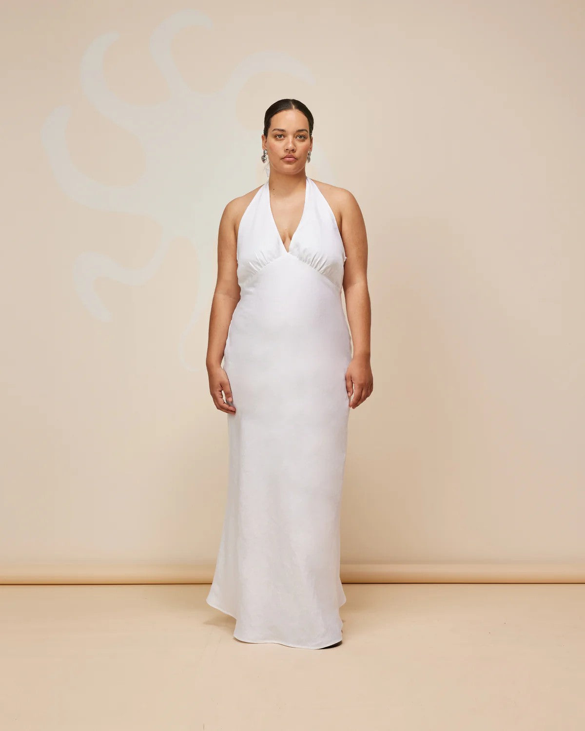 Ava Linen Halter Maxi Dress
