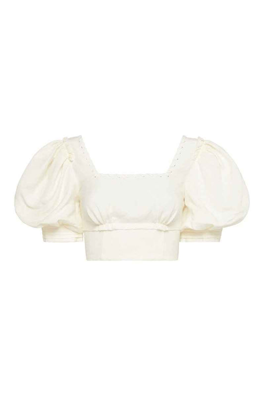 Unlace Top in White | Lend the Label