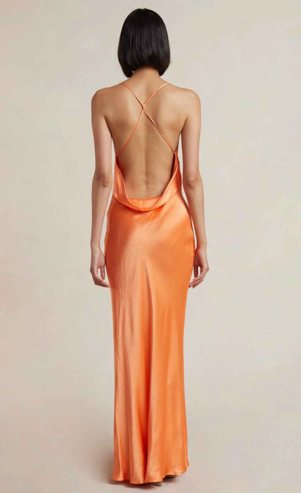 Annika Cowl Maxi Dress in Sorbet