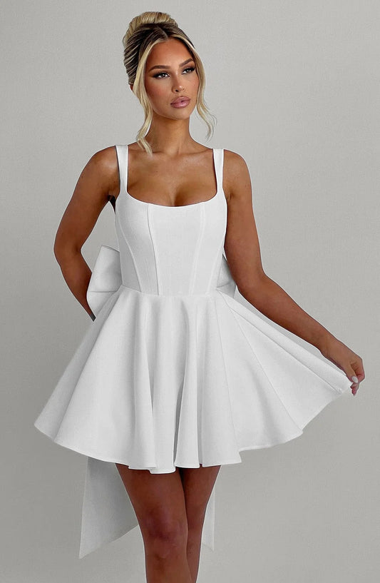 Rue Mini Dress in Ivory