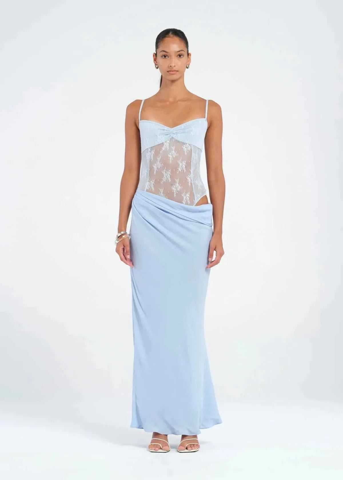 Akio Maxi Dress in Sky