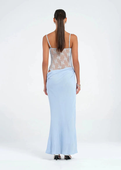 Akio Maxi Dress in Sky