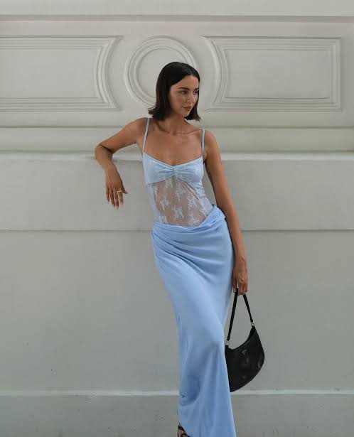 Akio Maxi Dress in Sky