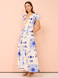 Wavy Maxi Dress in Le Soleil