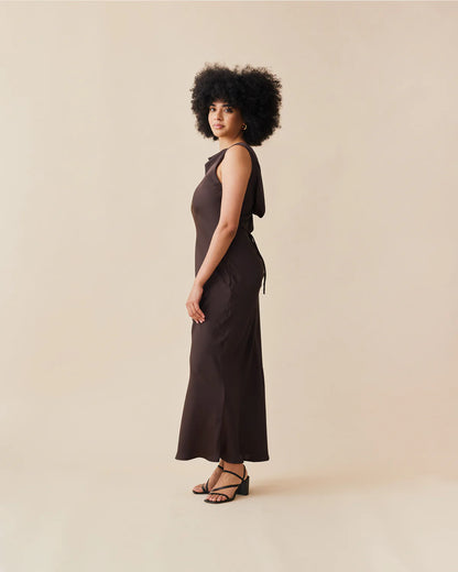 Firebird Cowl Gown - Espresso