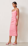 Paloma Midi Dress- Flamingo