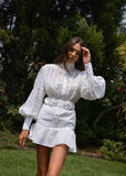 White Embroidered- Daisy Dress