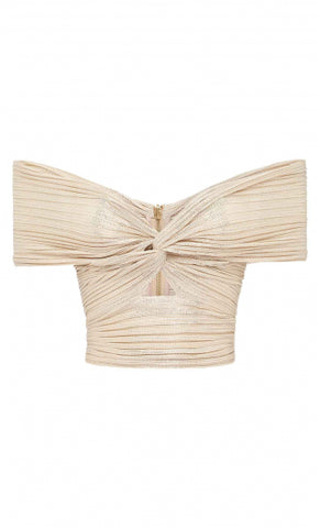 Le Girl Cropped top Shimmer Shell