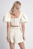 Unlace Top in White