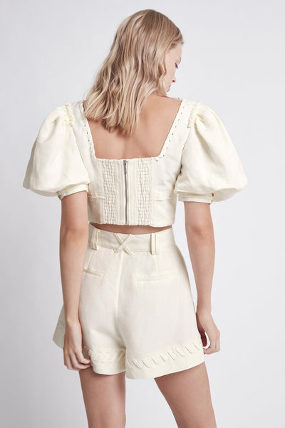 Unlace Top in White