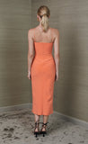 Clover Midi Dress- Tangerine