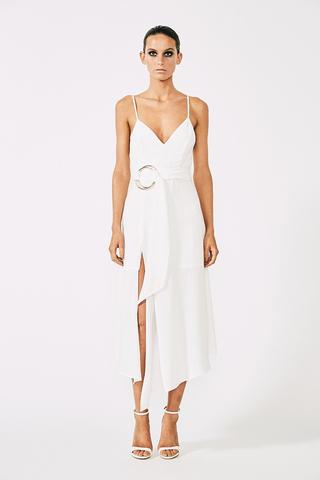 Voltaire Cocktail Dress in White