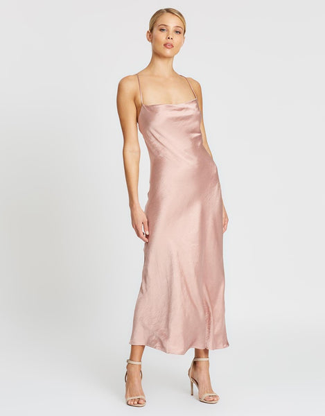 Tie Back Bias Slip Dress