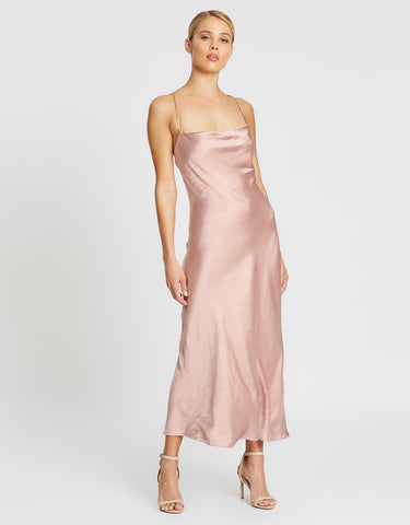 Tie Back Bias Slip Dress