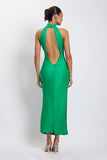 Claire Satin Drape Back Maxi Dress