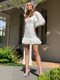 Mariposa Dress- White Silk Size 8